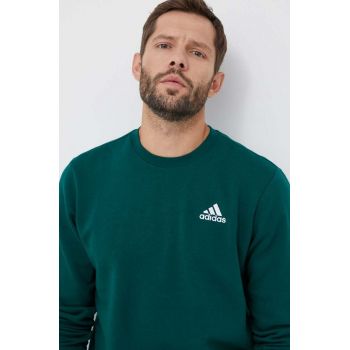 adidas bluză bărbați, culoarea verde, uni IJ8893