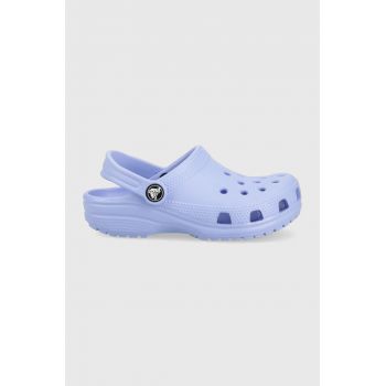 Crocs papuci CLASSIC KIDS CLOG culoarea violet
