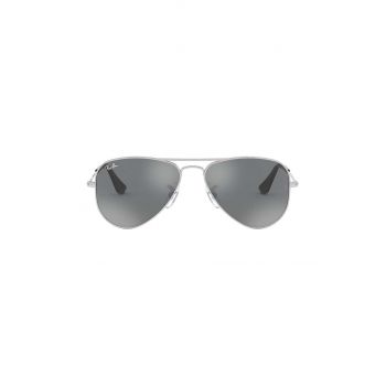 Ray-Ban ochelari de soare copii Junior Aviator culoarea gri, 0RJ9506S-Lustrzane