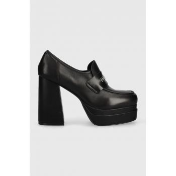 Karl Lagerfeld pantofi de piele STRADA culoarea negru, cu toc drept, KL30133 de firma originali