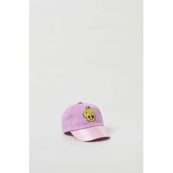 OVS șapcă din bumbac pentru copii culoarea violet