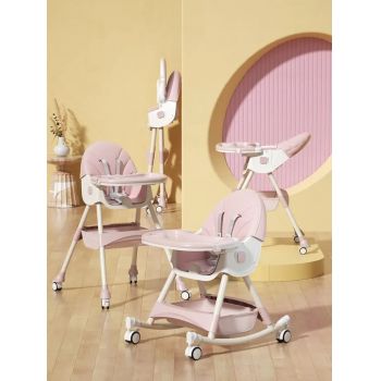 Scaun de masa multifunctional 3 in 1 Little Mom Rocking Chair Pink