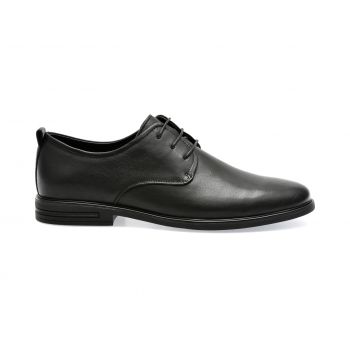 Pantofi OTTER negri, Y99391B, din piele naturala ieftini