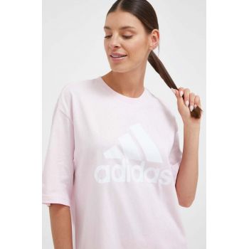 adidas tricou din bumbac culoarea roz IC9860