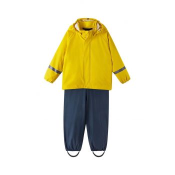 Reima jachetă și pantaloni pentru copii culoarea galben