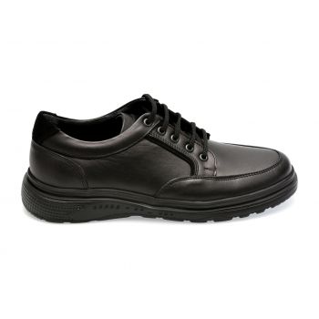 Pantofi OTTER negri, 5373, din piele naturala ieftini