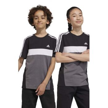 adidas tricou de bumbac pentru copii culoarea negru, modelator