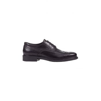 Geox pantofi de piele Dublin barbati, culoarea negru, U34R2B 00043 C9999 de firma originali