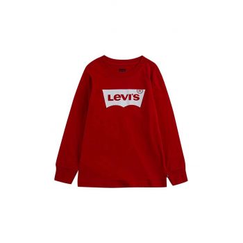 Levi's Longsleeve copii culoarea rosu, cu imprimeu