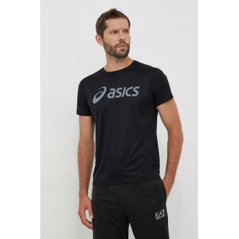 Asics tricou de alergare culoarea negru, cu imprimeu ieftin