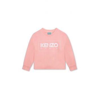 Kenzo Kids bluza copii culoarea roz, cu imprimeu