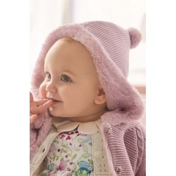 Mayoral Newborn pulover bebe culoarea roz, călduros
