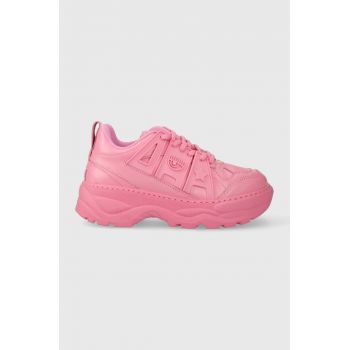 Chiara Ferragni sneakers din piele culoarea roz, CF3000_012