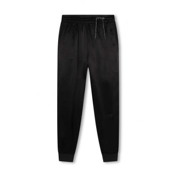 Karl Lagerfeld pantaloni de trening pentru copii culoarea negru, neted