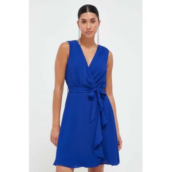 Morgan rochie culoarea albastru marin, mini, evazati