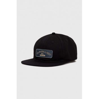 Quiksilver șapcă de baseball din bumbac culoarea negru, cu imprimeu