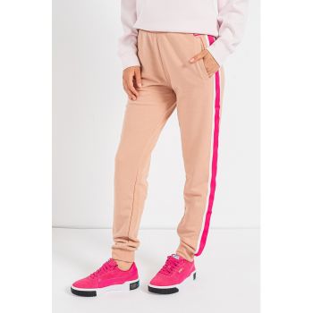 Pantaloni cu benzi laterale contrastante pentru fitness