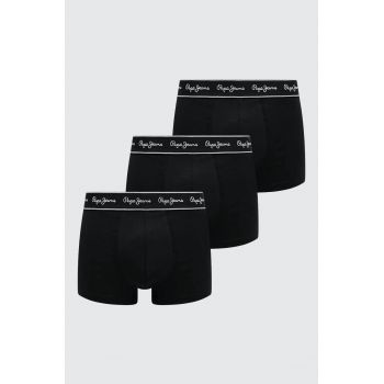 Pepe Jeans boxeri 3-pack barbati, culoarea negru