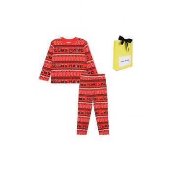 Marc Jacobs pijamale de bumbac pentru copii x Looney Tunes culoarea rosu, modelator