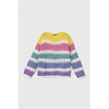 United Colors of Benetton pulover pentru copii din amestec de lana light