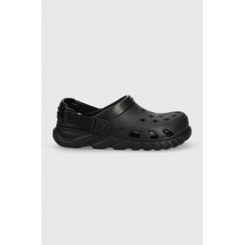 Crocs papuci Duet Max II Clog femei, culoarea negru, cu platformă 208776