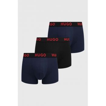 HUGO boxeri 3-pack bărbați, culoarea bleumarin 50496723