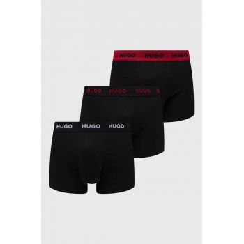 HUGO boxeri 3-pack bărbați, culoarea negru 50469766