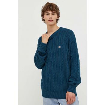 Dickies pulover de bumbac culoarea albastru marin, light