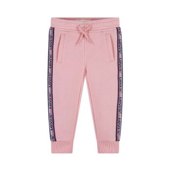Levi's pantaloni de trening pentru bebeluși culoarea roz, cu imprimeu