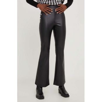 Answear Lab pantaloni X limited collection NO SHAME femei, culoarea negru, evazati, high waist