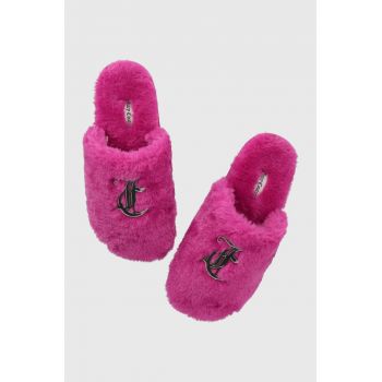 Juicy Couture papuci de casa culoarea roz