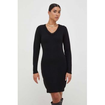 Silvian Heach rochie din amestec de lana culoarea negru, mini, drept