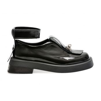 Pantofi EPICA negri, 484198, din piele naturala lacuita