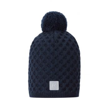 Reima șapcă de lână pentru copii Nyksund culoarea albastru marin, de lana