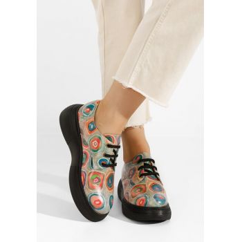 Pantofi casual dama piele Amelise multicolori