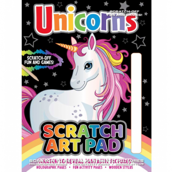 Caiet Fise Razuibile Activitati Scratch Art Pad Unicorni Multicolor