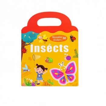 Carte Puzzle cu 34 stickere reutilizabile, Insecte