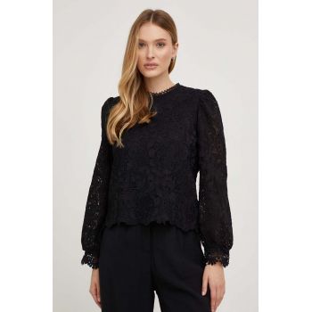 Answear Lab bluza X limited collection NO SHAME femei, culoarea negru, neted