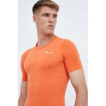 Salewa tricou funcțional Zebru Fresh culoarea portocaliu