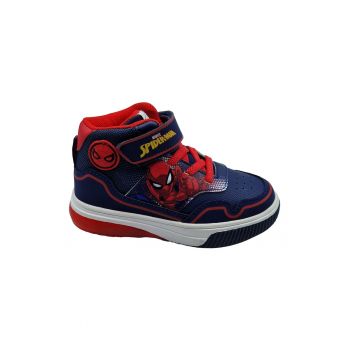 Pantofi sport mid-high cu model Spiderman