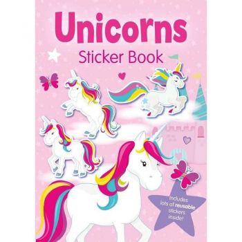 Carte de Colorat cu Stickere Unicorni