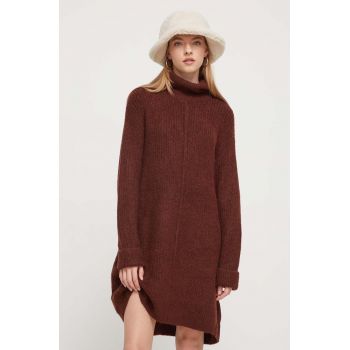 Roxy rochie culoarea maro, mini, oversize de firma originala