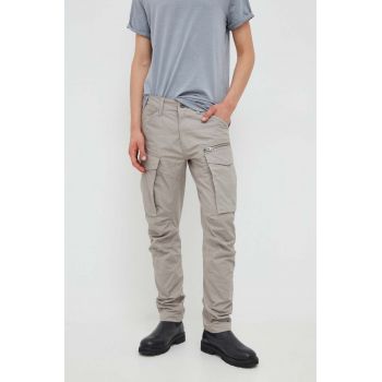 G-Star Raw pantaloni barbati, culoarea gri, cu fason cargo la reducere