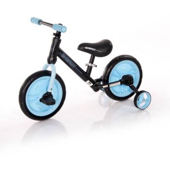 Bicicleta Energy 10050480001 cu pedale si roti ajutatoare Albastru