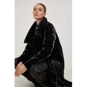 Answear Lab palton femei, culoarea negru, de iarna ieftin
