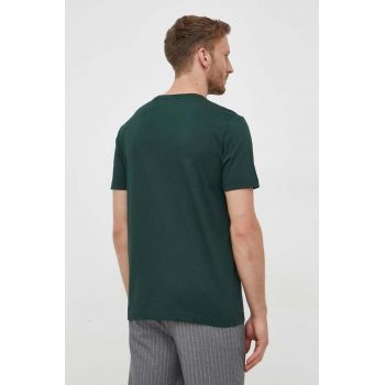 Gant tricou din bumbac culoarea verde, cu imprimeu