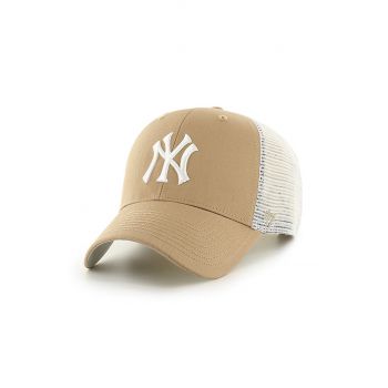 47brand șapcă MLB New York Yankees culoarea galben, cu imprimeu B-BRANS17CTP-KHC