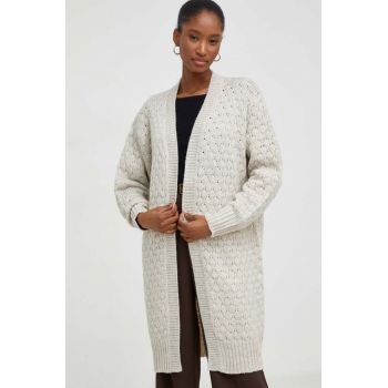 Answear Lab cardigan de lana culoarea gri