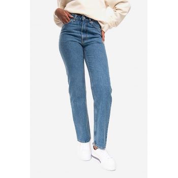 Wood Wood jeans din bumbac Ilo Rigid Denim high waist 12231305.7051-MEDIUMR