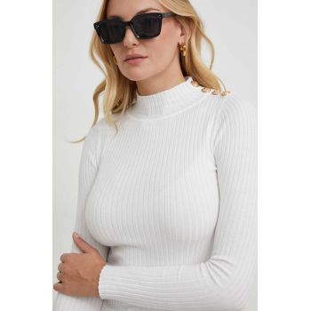 Answear Lab pulover culoarea alb, light, cu turtleneck